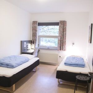 Dobbeltværelse med 2 single senge